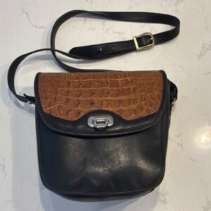 Croc detail Crossbody Bag